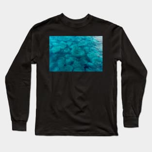 Beautiful clear sea water, in Greece, spring day Long Sleeve T-Shirt